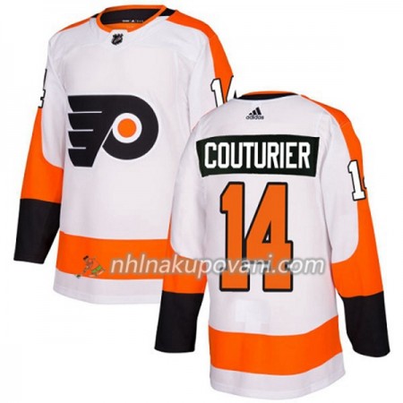 Philadelphia Flyers Dresy Sean Couturier 14 Bílá 2017-2018 Adidas Authentic - Dámské Philadelphia Flyers Dresy Sean Couturier 14 Bílá 2017-2018 Adidas Authentic - Dámské